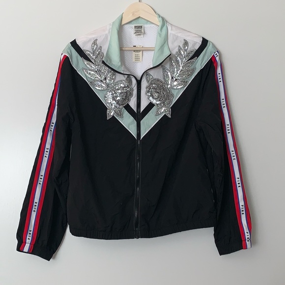 NWT Pink Victoria Secret black  Jacket Coat - Picture 1 of 4